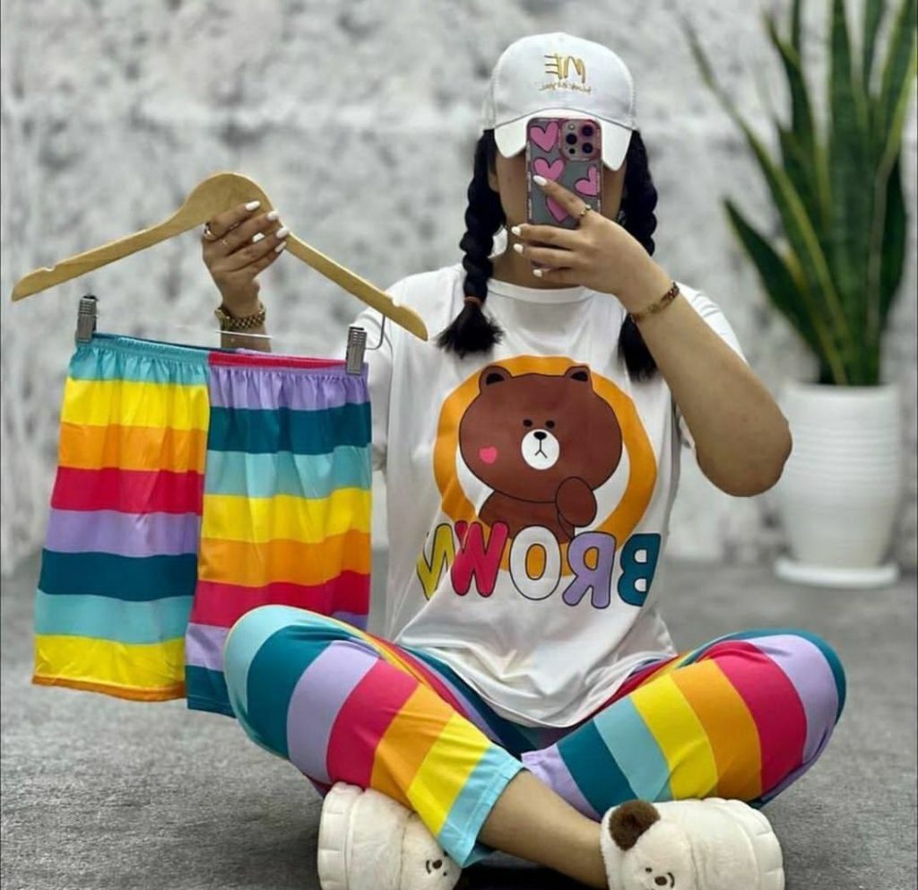 سه تیکه راحتی خرسی رنگین کمان