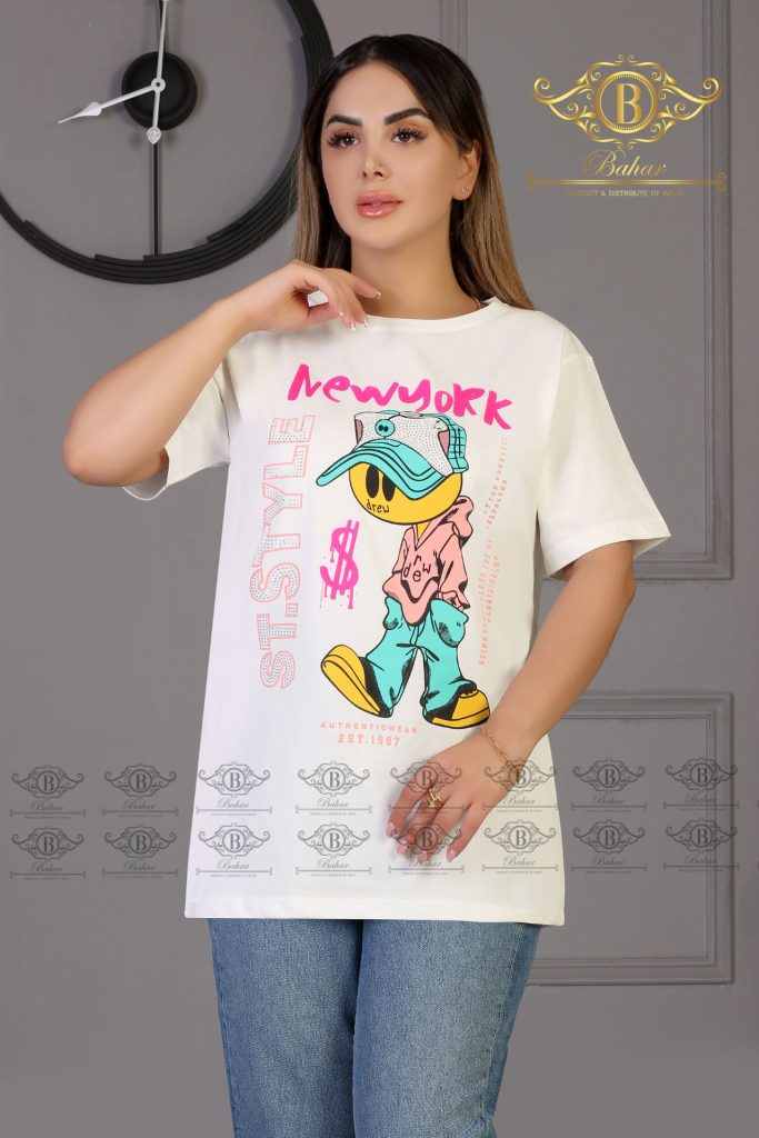 تیشرت سفید دخترانه