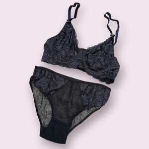 ست لباس زیر تور مشکی